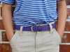 ROOSTA THE LIL PLYMOUTH KIDS HERRINGBONE WOVEN STRETCH BELT