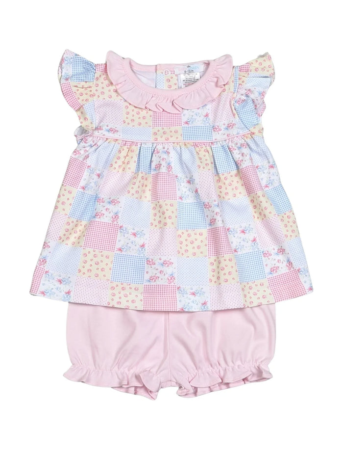 BABY LOREN PETAL AND PATCHES BLOOMER SET