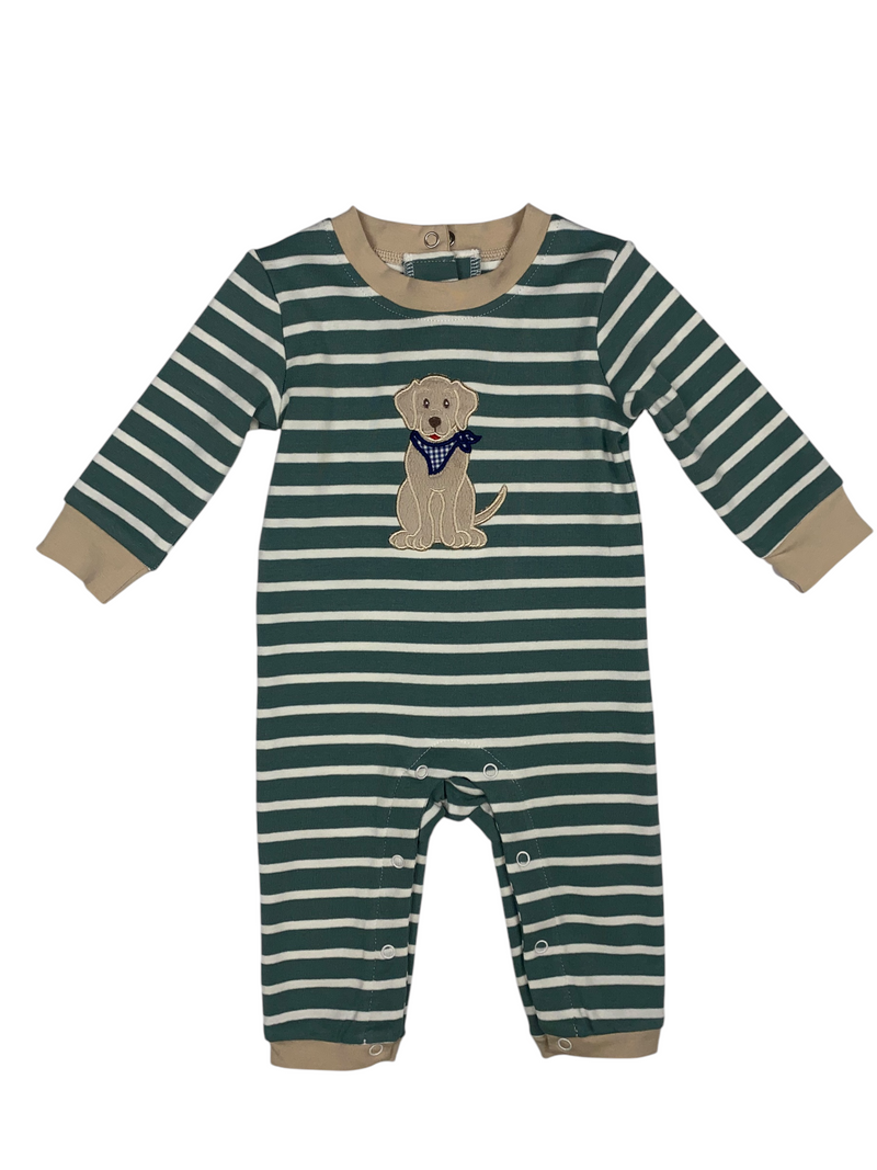 BANANA SPLIT PUPPY APPLIQUE ROMPER