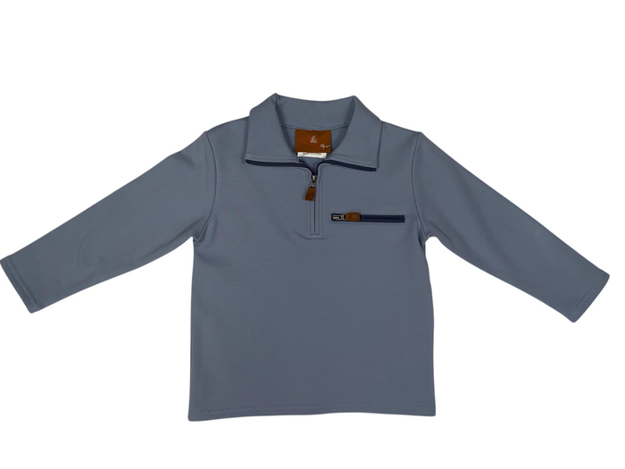 MILLIE JAY KINGSTON 1/4 ZIP PULLOVER BLUE