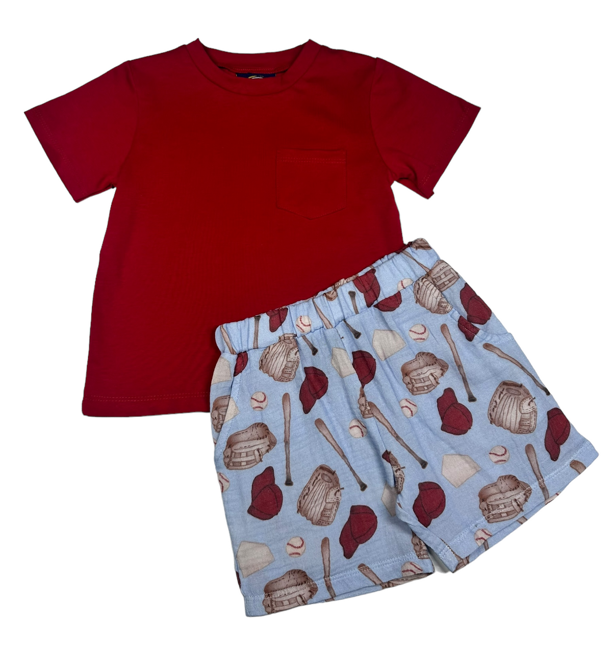 EMMA JEAN BASEBALL BOYS SHORT SET