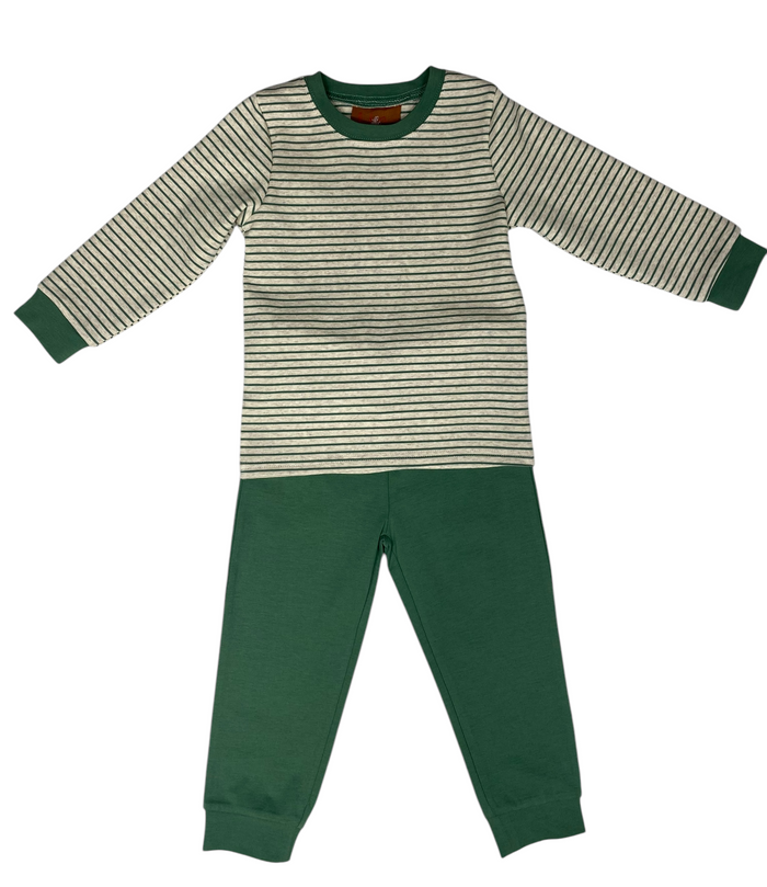 MILLIE JAY ASHER SET GREEN STRIPE