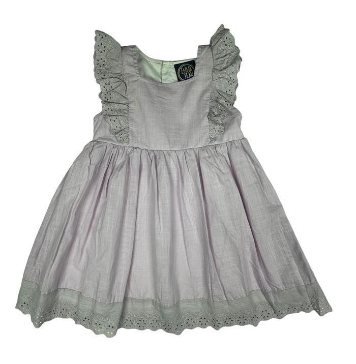 EMMA JEAN LAVENDER EYELET LACE A/S DRESS