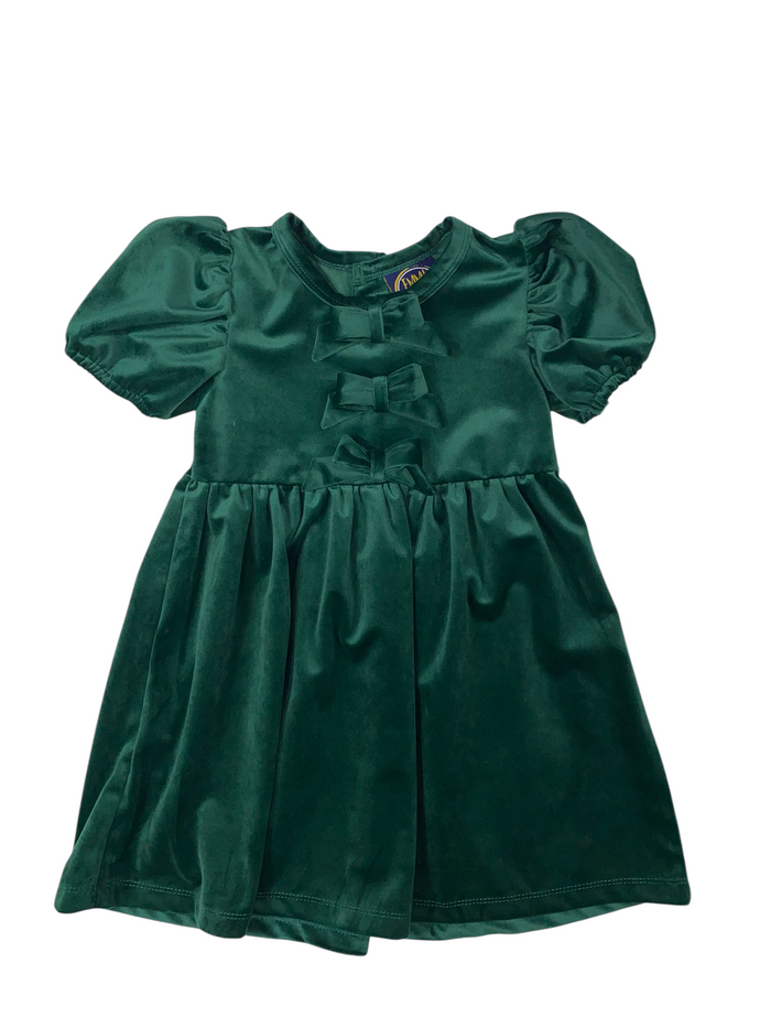 EMMA JEAN CHELSEA BOW DRESS EMERALD
