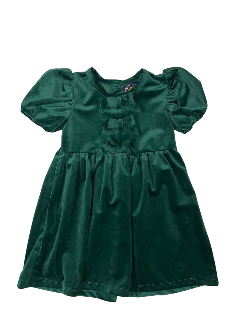 EMMA JEAN CHELSEA BOW DRESS EMERALD