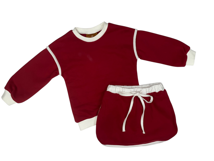 MILLIE JAY JOSIE SKORT SET MAROON
