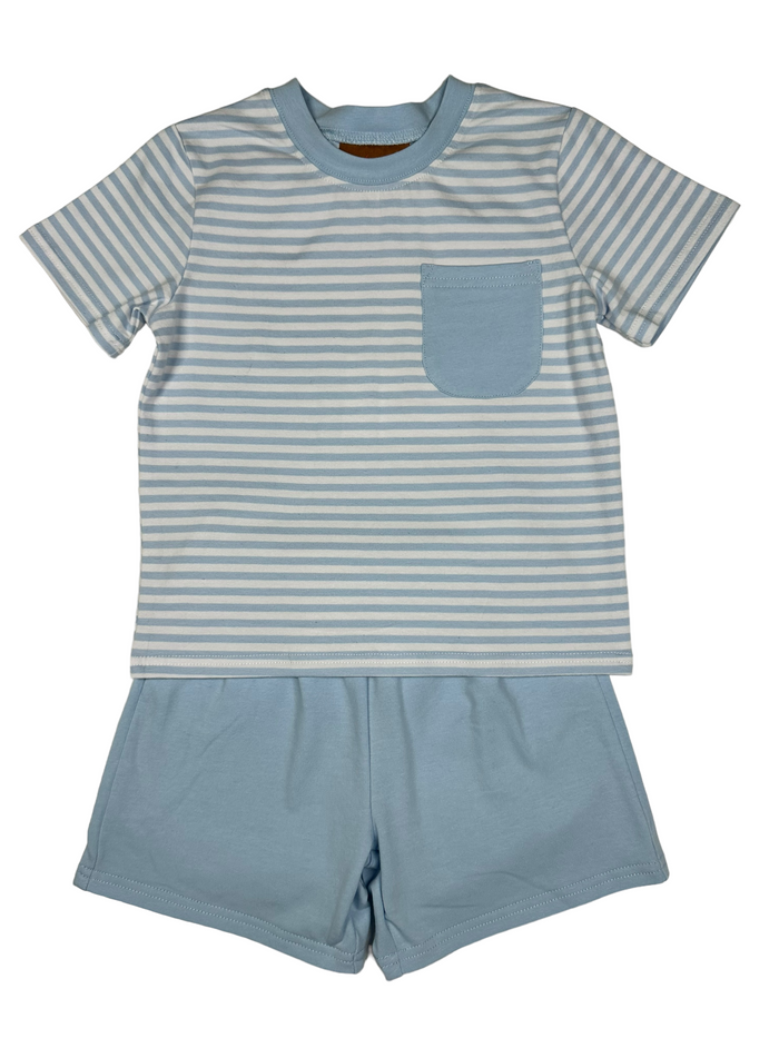 MILLIE JAY HUDSON SHORT SET LIGHT BLUE