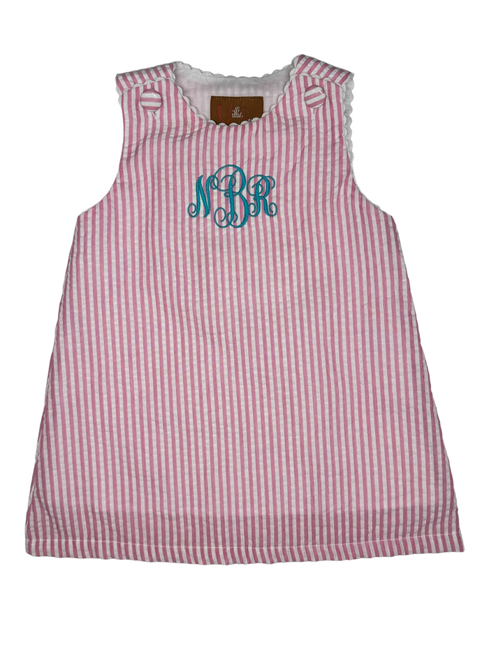 MILLIE JAY ADDISON A-LINE DRESS PINK STRIPE