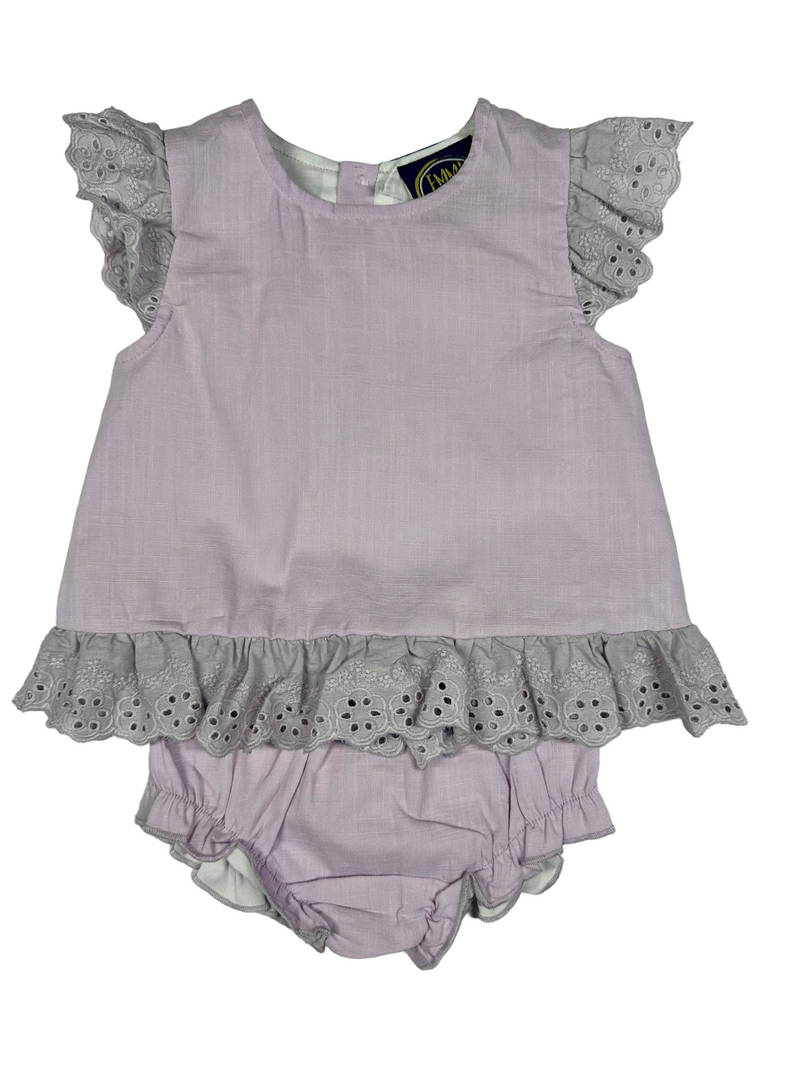 EMMA JEAN LOLA BLOOMER SET LILAC