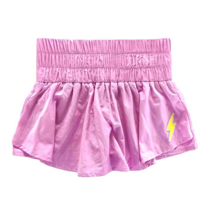 LITTLE OLIN PINK GATHERED MINI SKORT