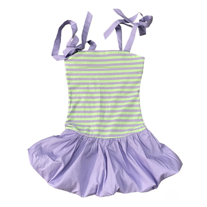 LITTLE OLIN LAVENDER BUBBLE MINI DRESS