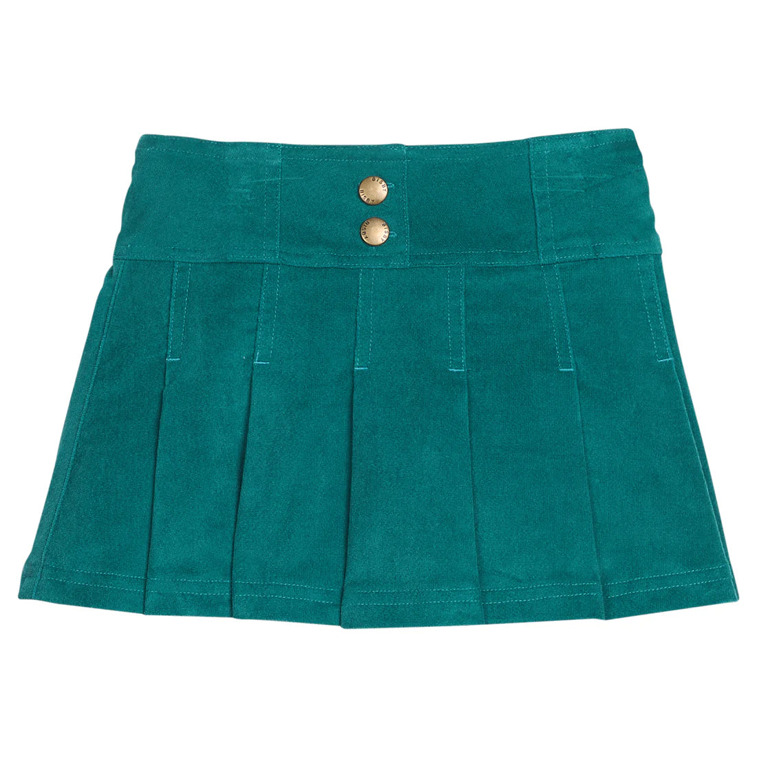 BISBY PLEATED MINI SKORT PEACCOK VELVET
