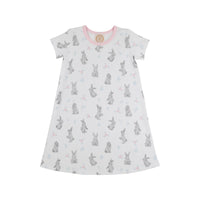 TBBC POLLY PLAY DRESS BROAD STREET BUNNIES WITH PALM BEACH PINK