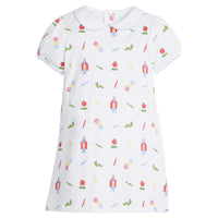 LITTLE ENGLISH PRINTED PETER PAN DRESS SCHOOL DAYS
