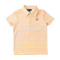 ORANGE CHIFFON STRIPED POLO