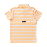 ORANGE CHIFFON STRIPED POLO