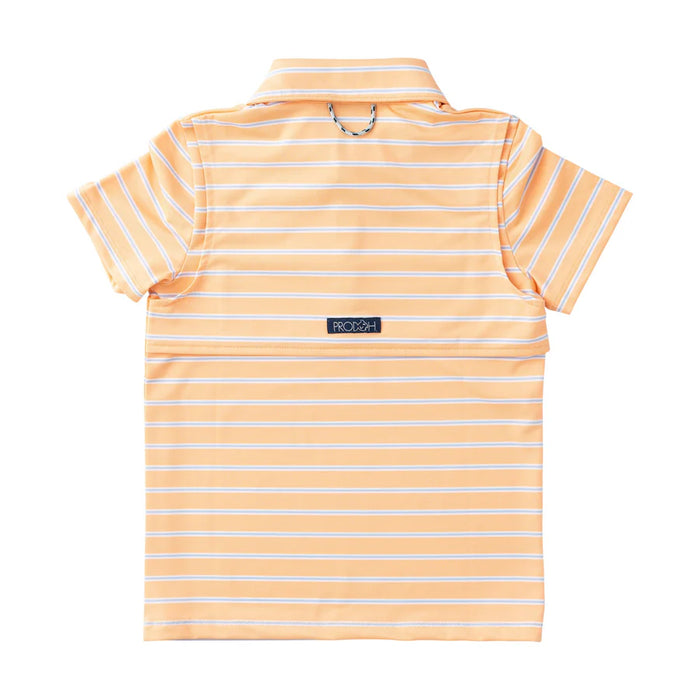 ORANGE CHIFFON STRIPED POLO