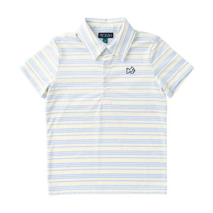 YELLOW PEAR WINDSURFER STRIPE POLO