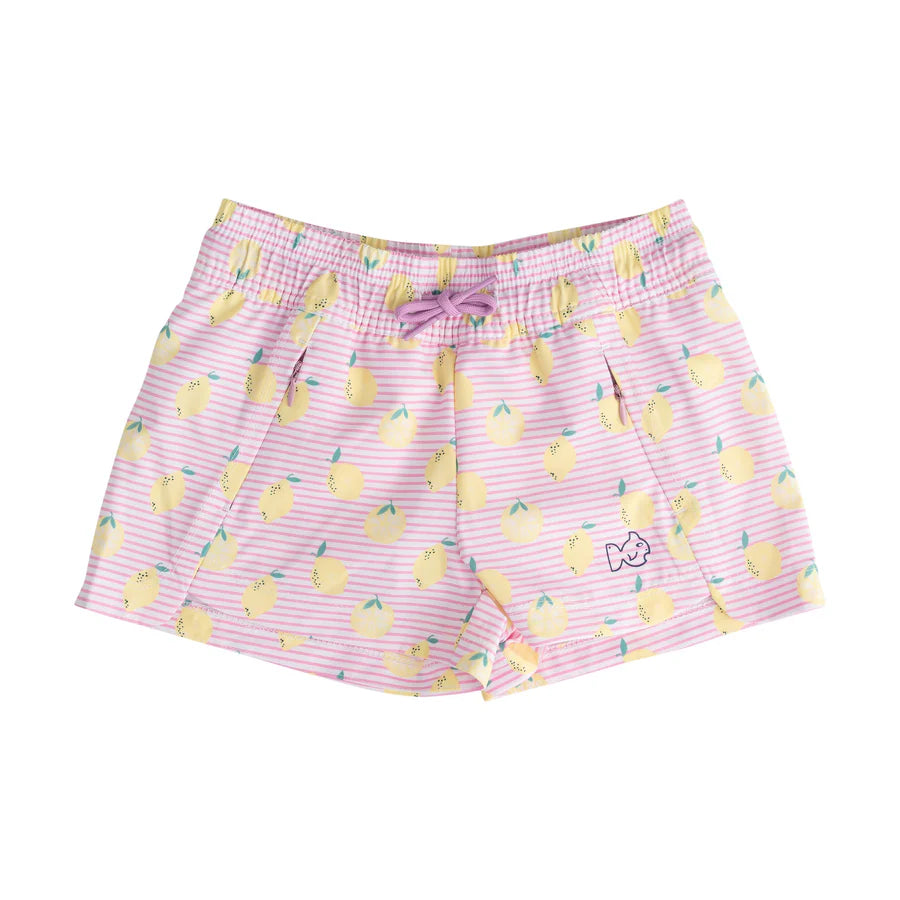 CRUISER SHORT PINK FROSTING LEMON STRIPE