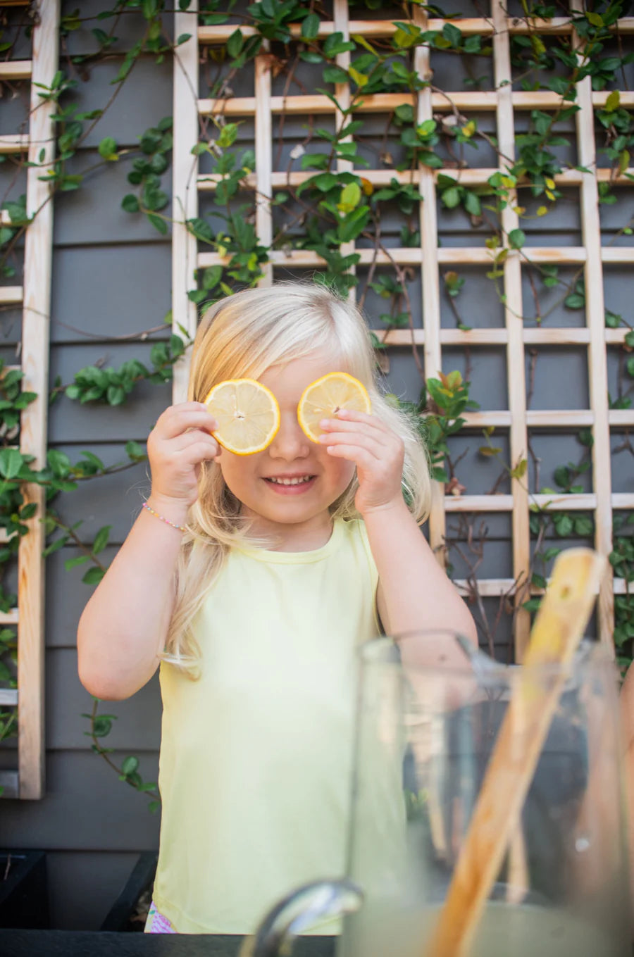 SOLID YELLOW PEAR RACERBACK TANK