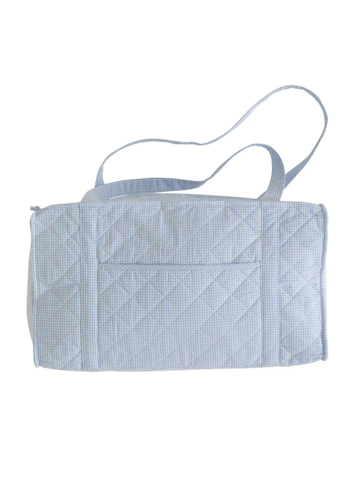 LITTLE ENGLISH QUILTED LIGHT BLUE QUILTED DUFFLE BAG