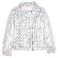 BISBY QUILTED MOTO JACKET SILVER