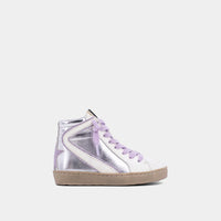 SHUSHOP ROONEY MINI LILAC SNAKE SNEAKER