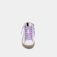 SHUSHOP ROONEY MINI LILAC SNAKE SNEAKER