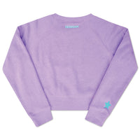 ISCREAM RAINBOW SMILE VIVID VIOLET BASIC CREW NECK SWEATSHIRT