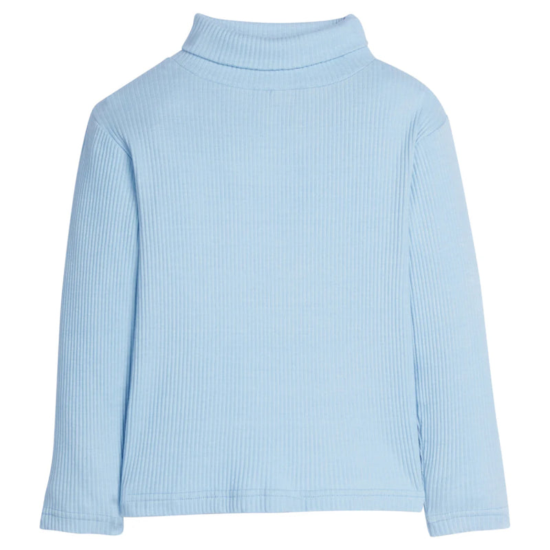 BISBY RIBBED TURTLENECK ICE BLUE