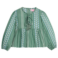 BISBY RIVIERA TOP FAIRFIELD FOREST STRIPE