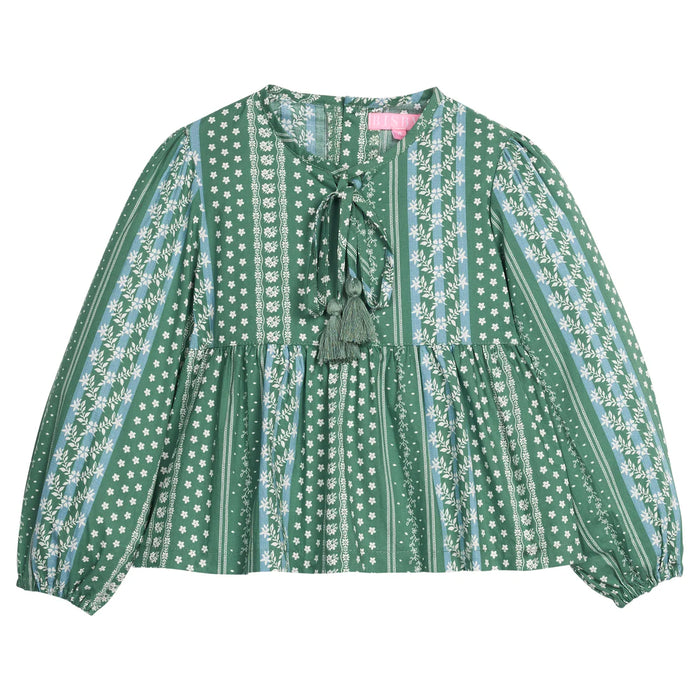 BISBY RIVIERA TOP FAIRFIELD FOREST STRIPE