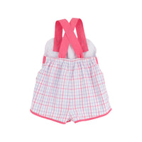 TBBC RUTHIE ROMPER WINTER PARK WINDOWPANE AND ROMANY ROSE