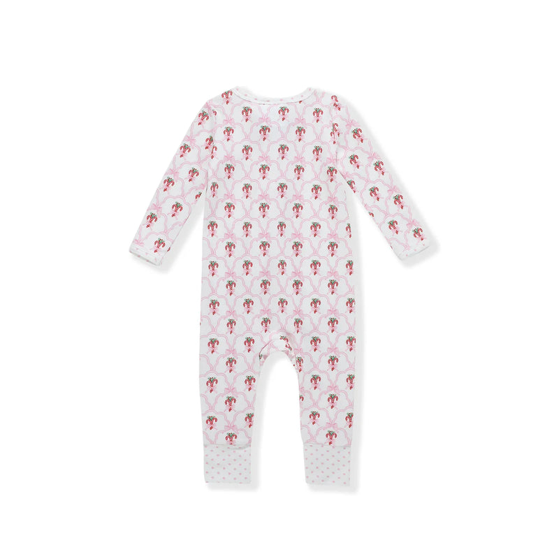 SWOON BABY SCALLOPED CANDY CANE BUTTERKNIT LAYETTE