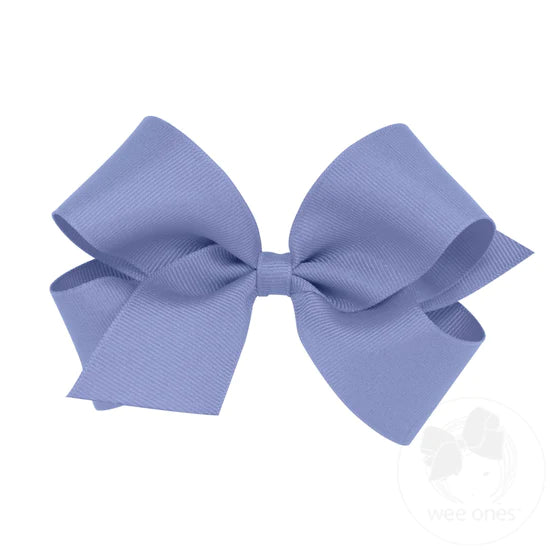 WEE ONES GROSGRAIN BLUE BIRD BOW BBD