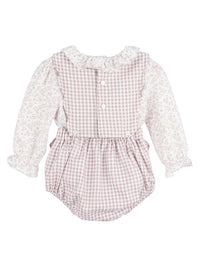 SOPHIE & LUCAS BB CHECK SCALLOP OVERALL