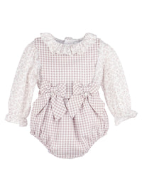 SOPHIE & LUCAS BB CHECK SCALLOP OVERALL
