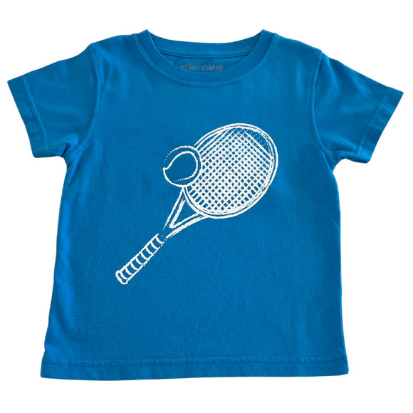 MUSTARD & KETCHUP BLUE TENNIS RACKET T-SHIRT