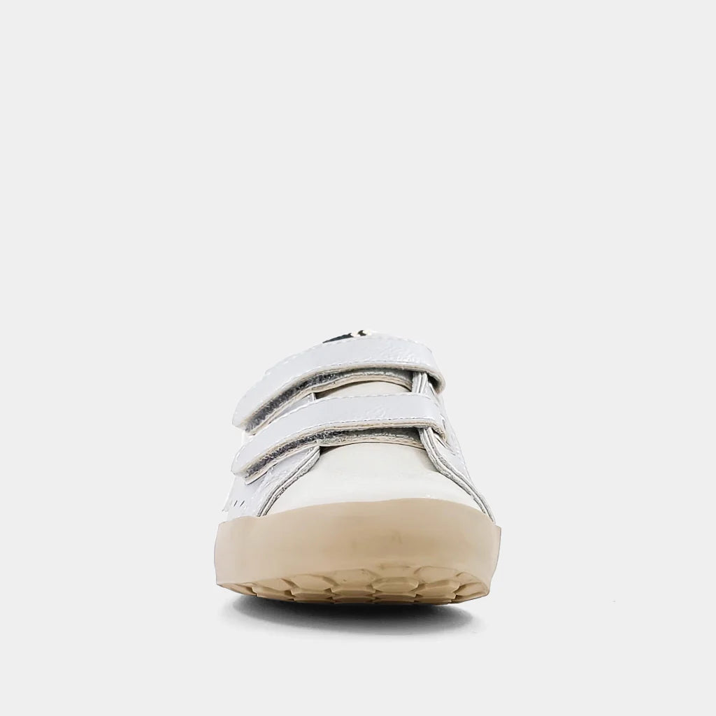 SHUSHOP SUNNY TODDLERS SILVER DISTRESSED SNEAKER