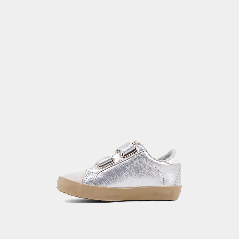 SHUSHOP SUNNY TODDLERS SILVER DISTRESSED SNEAKER