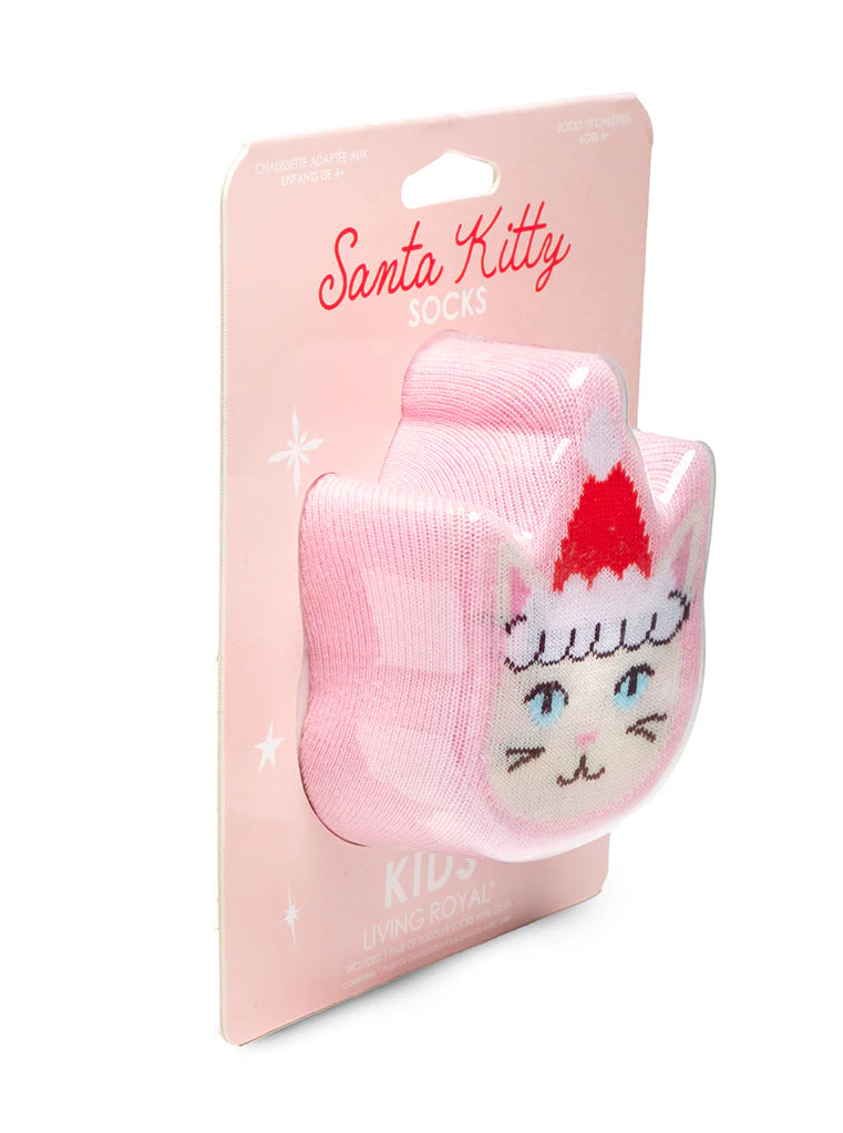 LIVING ROYAL SANTA KITTY 3D SOCKS