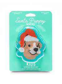 LIVING ROYAL SANTA PUPPY 3D SOCKS