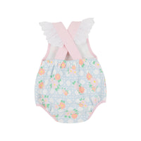 TBBC SAYLOR SUNSUIT CAYMAN ISLAND CANE AND PALM BEACH PINK