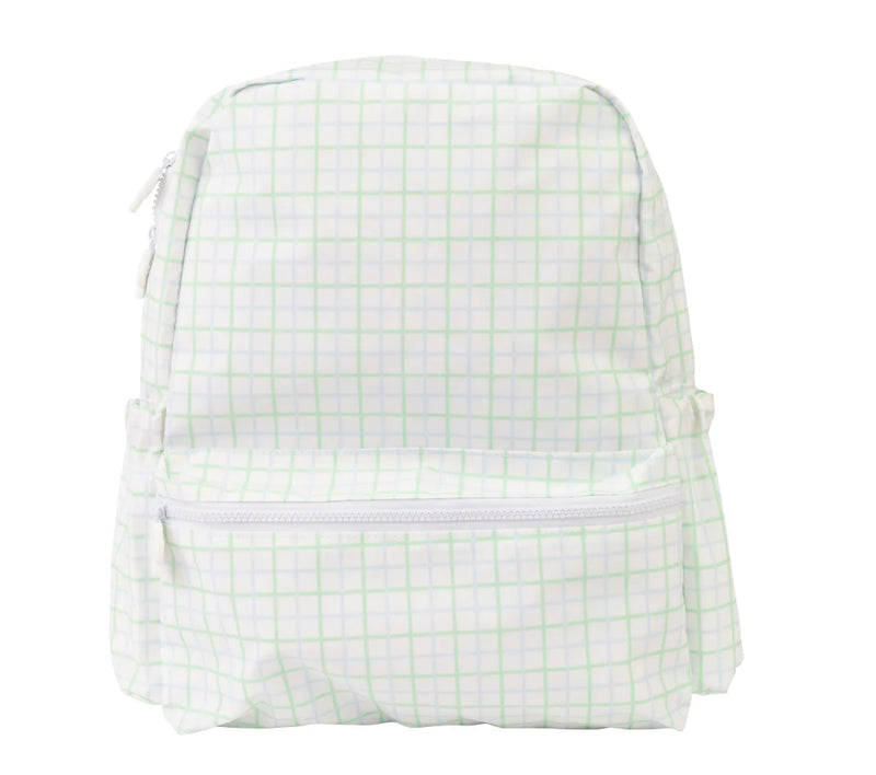 APPLE OF MY ISLA THE BACKPACK LARGE BLUE GREEN WINDOWPANE