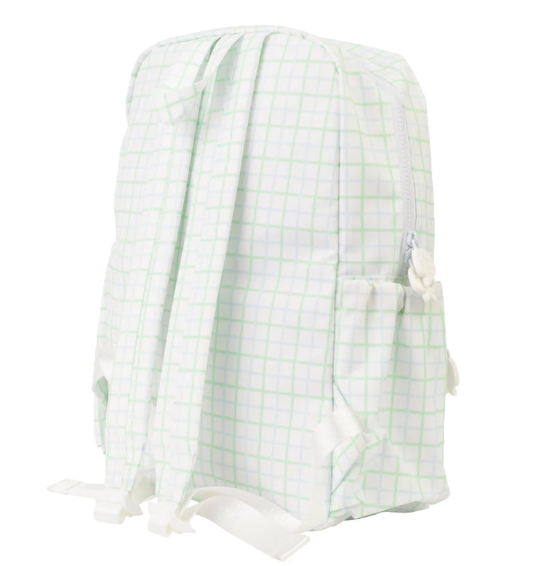 APPLE OF MY ISLA THE BACKPACK LARGE BLUE GREEN WINDOWPANE