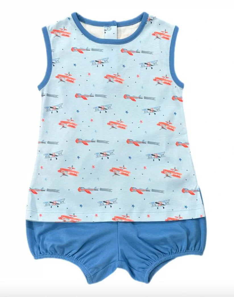 Airplane Knit Rory Diaper Set