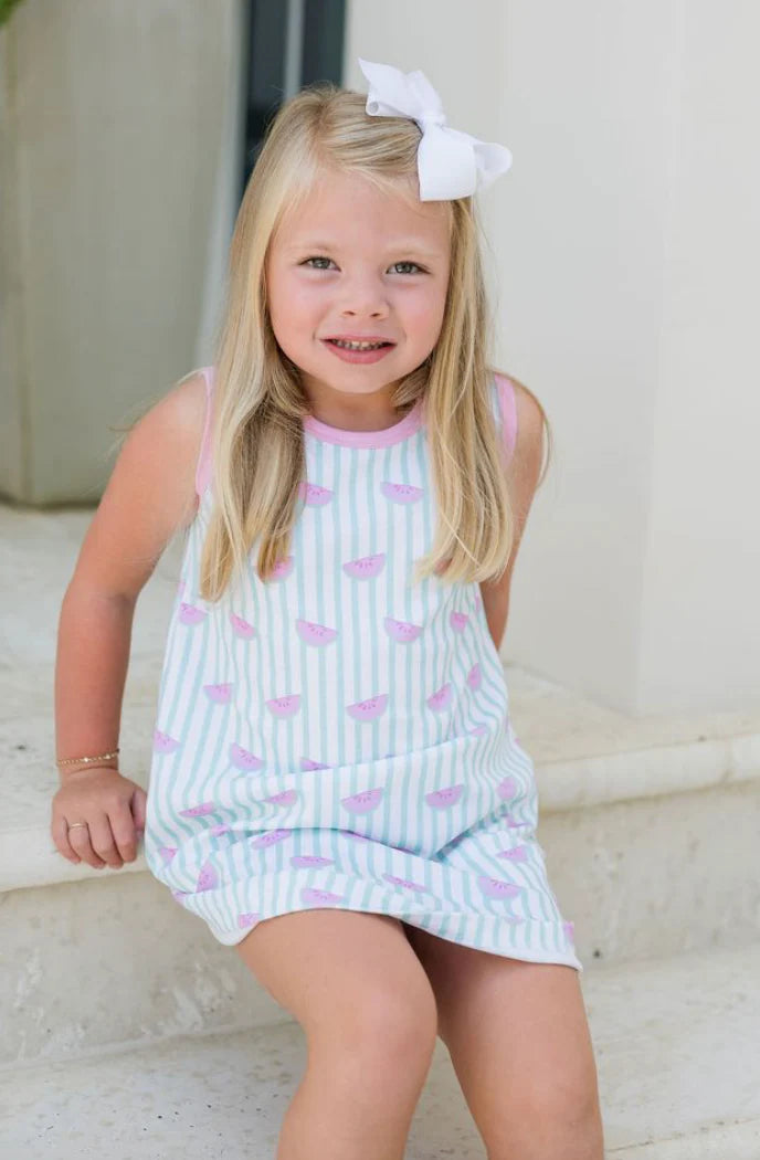 Madison Sleeveless Play Dress One in a melon