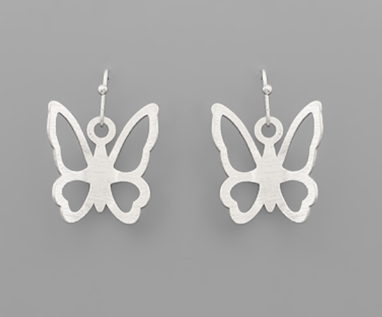 SILVER BUTTERFLY EARRINGS