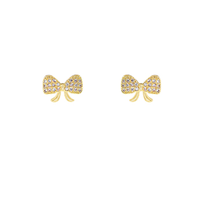 CZ BOW CASTING EARRINGS