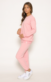 KAVEAH FRENCH TERRY STRAIGHT JOGGER PINK ICING